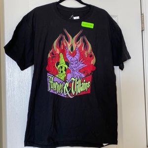 NWT Exclusive WDW Magic Kingdom 24 hr. “Heroes and Villains” Event Tshirt size L